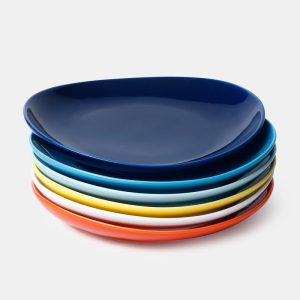 Hot Assorted Curved Porcelain Dessert Plates