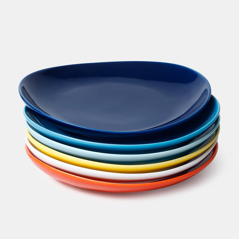 Hot Assorted Curved Porcelain Dessert Plates