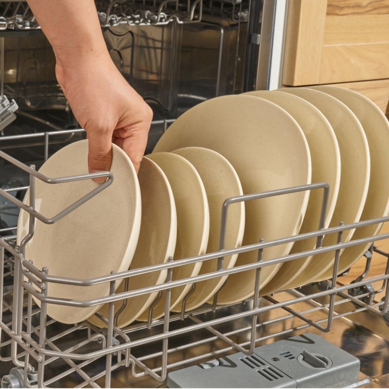 Beige Curved Porcelain Plates