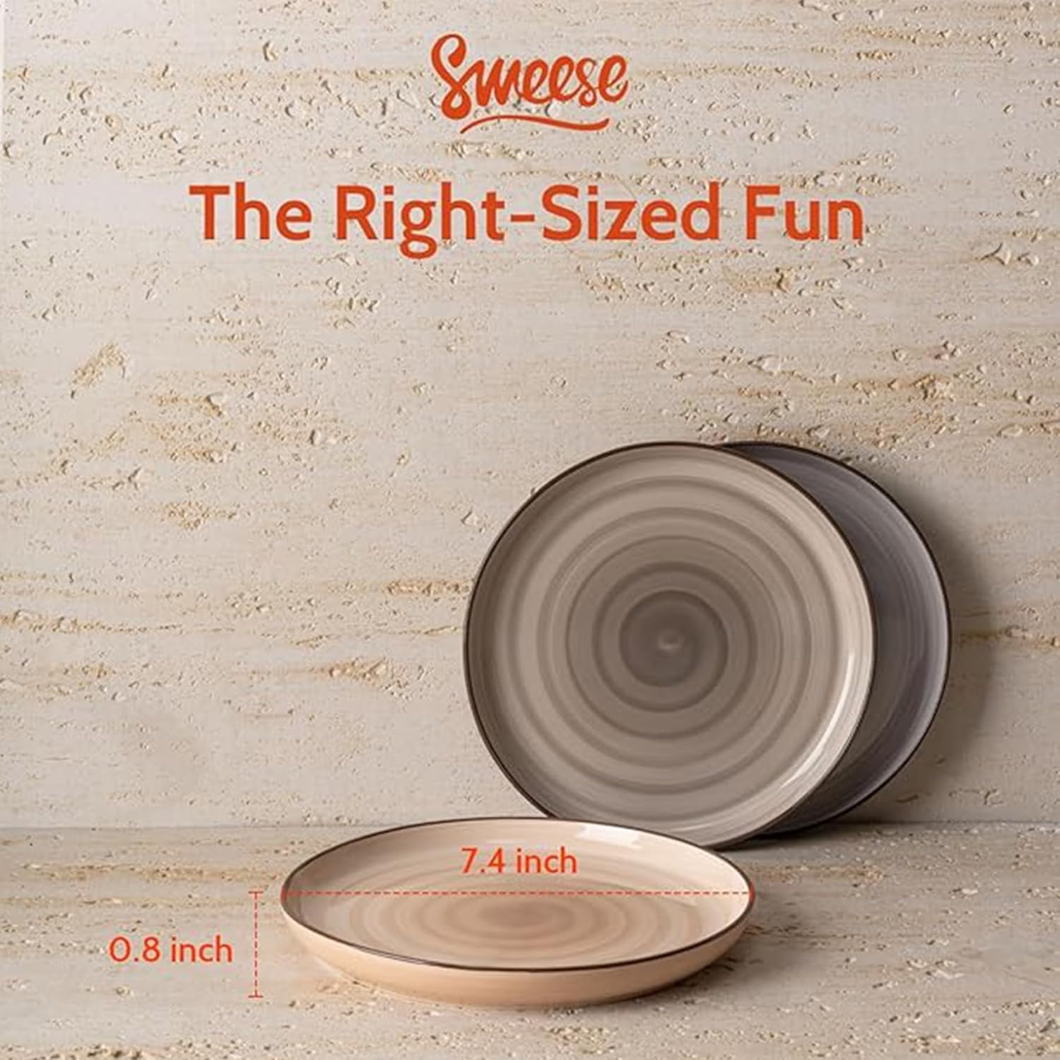 Neutral Round Porcelain Plates