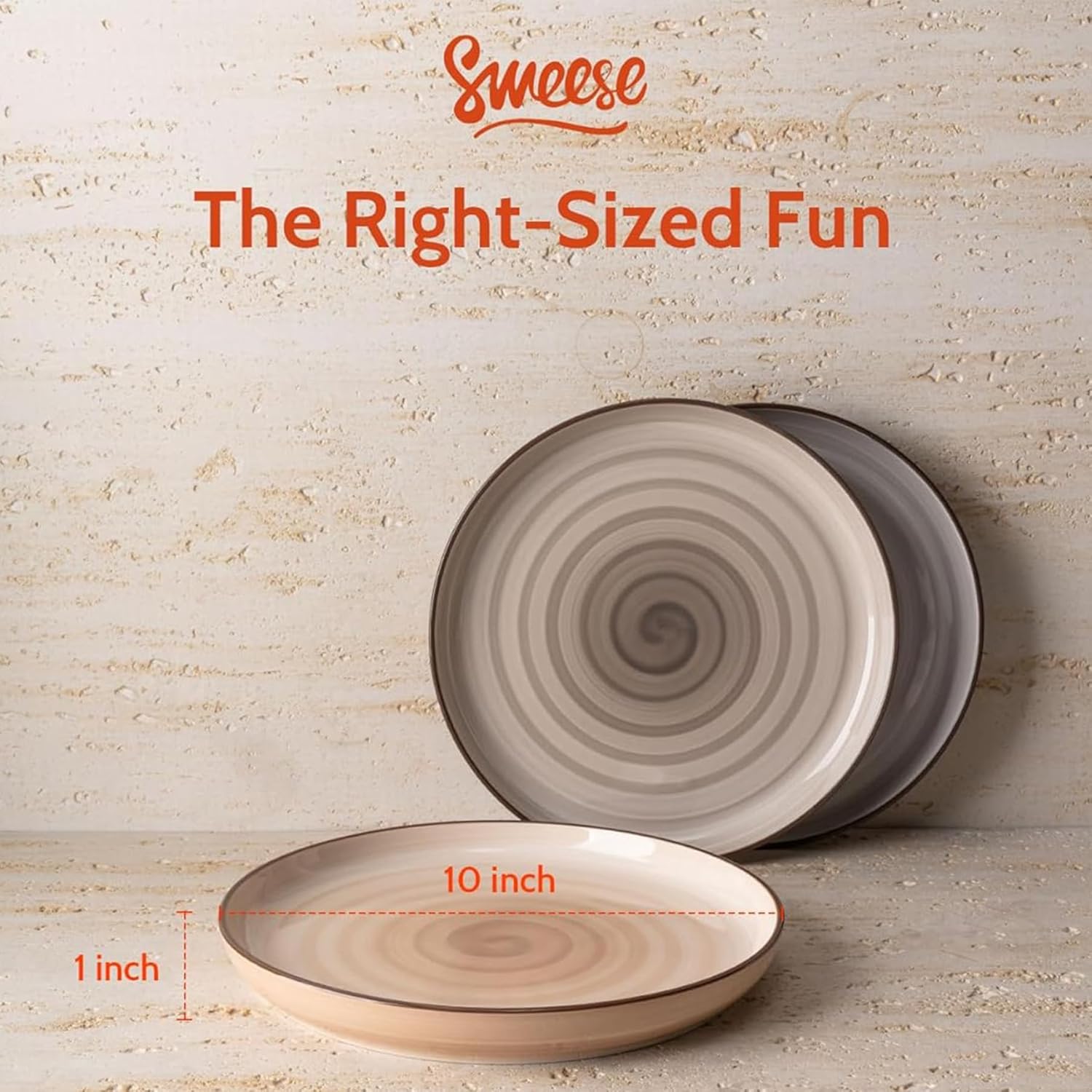 Neutral Round Porcelain Plates