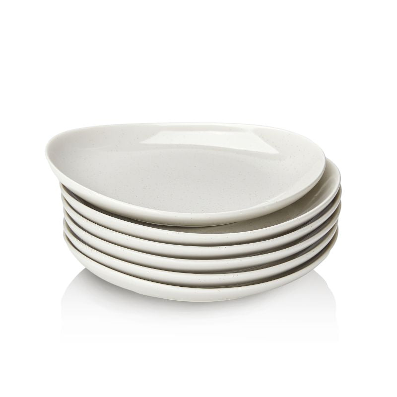 Light Grey Curved Porcelain Plates